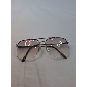 Vintage Gant Aviator eyeglasses G-327 Silver Pink Gradient Lens Retro Pilot